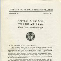 Food Conservation Week, cover