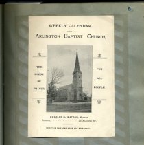 Weekly Calendar of the Arlington Baptist Church - Outside