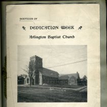 Program - Dedication Week Arlington Baptist Church - Cover