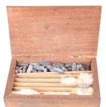 Box open, showing type