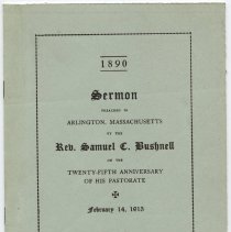 Twenty Fifth Anniversary of Samuel Clark Bushnell's Pastorate