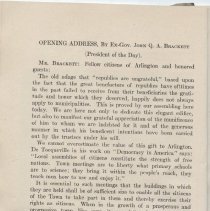 Dedicaton of Robbins Memorial Town Hall