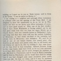 Dedicaton of Robbins Memorial Town Hall