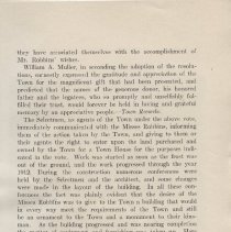 Dedicaton of Robbins Memorial Town Hall