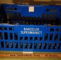 Shopping basket, Blue, "Barcelos Supermarket"