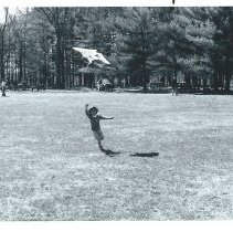 Child flying kite