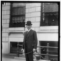 Bernard dressed up outside