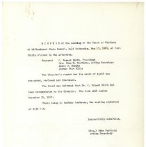 Minutes of the meeting of the Board of Visitors