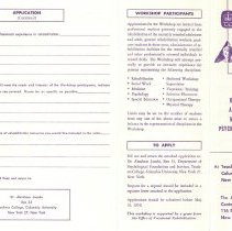 A Workshop on Rehabilitation of the Mentally Retarded - Psychological and Vocational Approaches