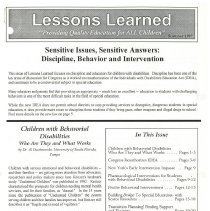 Lessons Learned - Providing Quality Education for ALL Children