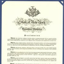 New York State Executive Chamber Proclamation