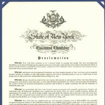 Proclamation of Developmental Disabilities Awareness Month