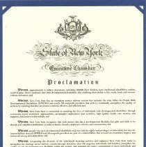 Proclamation of Developmental Disabilities Awareness Month