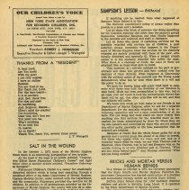 Our Children's Voice Vol. XXIV - Issue No. 1