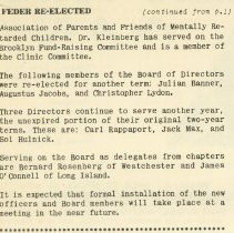 New National Organization Formed to Help the Mentally Retarded