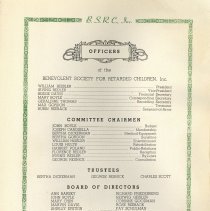 Benevolent Society For Retarded Children's 4th Annual Luncheon Program