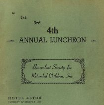 Benevolent Society For Retarded Children's 4th Annual Luncheon Program