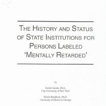 The History and Status of State Institutions for Persons Labeled 'Mentally Retarded'