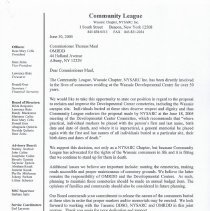 Letter to OMRDD Commissioner Thomas Maul from Community League