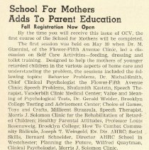 School for Mothers Adds to Parent Education