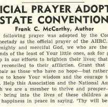 Official Prayer Adopted at State Convention