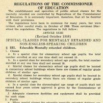 Regulations of the Commissioner of Education