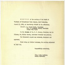 Board of Visitors of Willowbrook State School Meeting Minutes