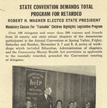 State Convention Demands Total Program for Retarded