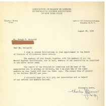Joseph T. Weingold's Appointment to the Board of Visitors