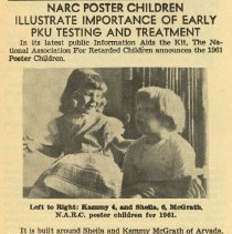 NARC Poster Children Illistrate Importance of Early PKU Testing and Treatment