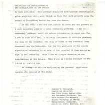 "The Future of Institutions or Institutions of the Future"