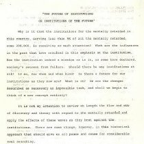 "The Future of Institutions or Institutions of the Future"