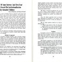 Institutionalizing Mentally Retarded Children… Attitudes of Some Physicians