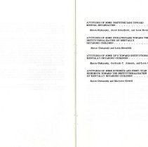 Institutionalizing Mentally Retarded Children… Attitudes of Some Physicians