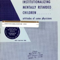 Institutionalizing Mentally Retarded Children… Attitudes of Some Physicians