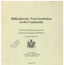 Willowbrook: From Institution to the Community