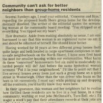 We Must Never Forget... Can't Ask for Better Neighbors than Group-Home Resi