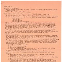 Training and Sheltered Workshop Project Planning