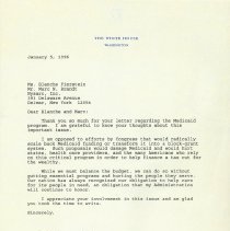 Dear Blanche and Marc... Sincerely, Bill Clinton