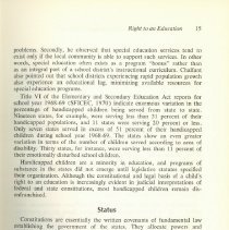 State Law and Education of Handicapped Children: Issues and Recommendations