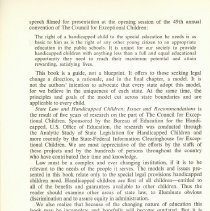 State Law and Education of Handicapped Children: Issues and Recommendations