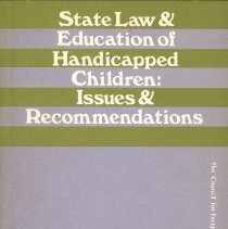 State Law and Education of Handicapped Children: Issues and Recommendations