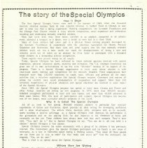 The New York State Special Olympics Program Booklet