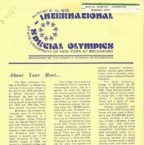 International Special Olympics Pamphlet