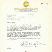 Special Olympics Sports Luncheon Thank You Letter