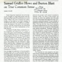 Samuel Gridley Howe and Burton Blatt on True Common Sense