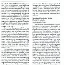 Importance of Typologies in Mental Retardation