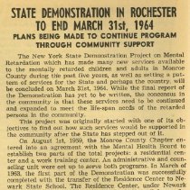 State Demonstration Project in Rochester to End