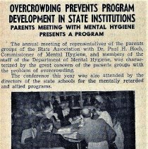 Overcrowding Prevents Program Development in State Institutions