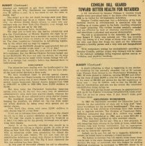 Association Testifies on Budget - Generally Supports Governor's Proposals